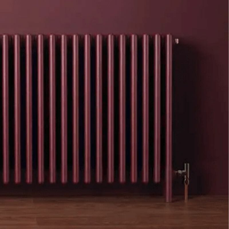 Maroon boiler against maroon wall